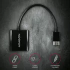AXAGON Adapter FullHD, wyjście audio, micro USB złącze zasilania RVH-VGAN, HDMI -&gt; VGA