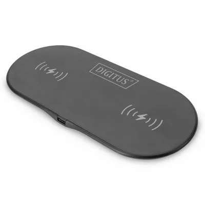 Digitus Ładowarka bezprzewodowa indukcyjna 15W Qi Duo-Power 1m USB-C Czarna
