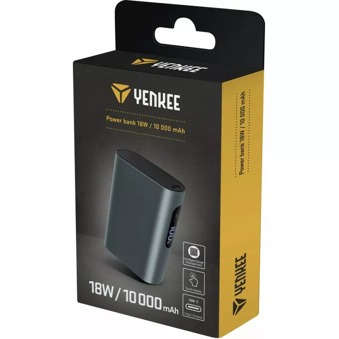 YENKEE Powerbank YPB 1180GY 10000mAh, Li-ion 18W