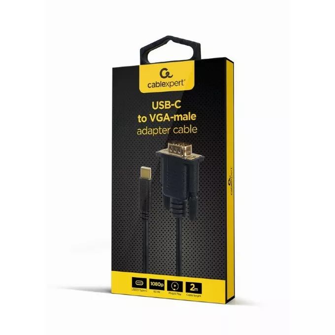 Gembird Adapter USB-C do VGA male 1920x1080 60Hz