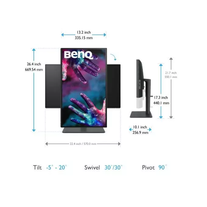 Benq Monitor 25 cali PD2506Q QHD 5ms/2K/IPS/GL/HDMI