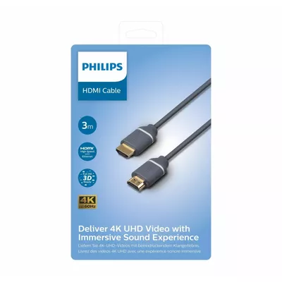 Philips Kabel HDMI 2.0 4K 60Hz Ultra HD 18 Gbps, High Speed 3m
