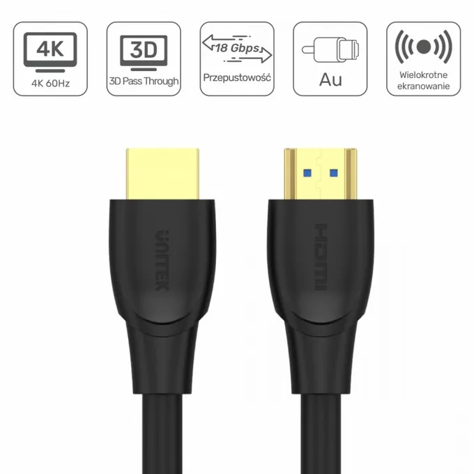 Unitek Kabel HDMI High Speed 2.0; 4K; 5M; C11041BK