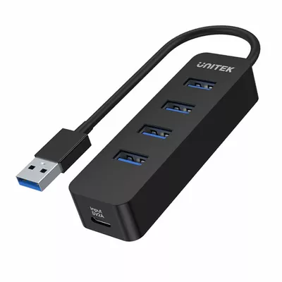 Unitek Hub USB-A; 4x USB-A 3.1; Aktywny; 10W; H1117A