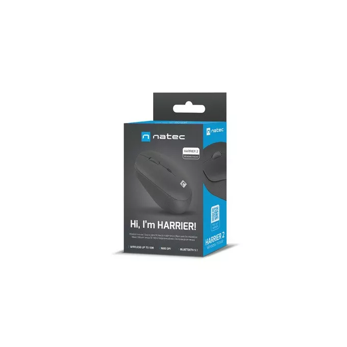 Natec Mysz bezprzewodowa Harrier 2 Bluetooth 5.1 Czarna