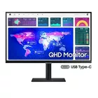 Samsung Monitor 27 cali LS27A60PUUUXEN VA 2560x1440 WQHD 16:9 1xHDMI 1xUSB-C 2xDP (In+Out) 3xUSB 3.0 LAN (RJ45) 5ms HAS+PIVOT płaski 3 lata on-site