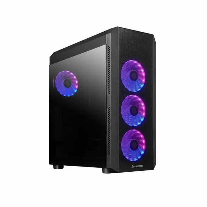 Chieftec Obudowa GL-04B-OP Mid Tower TG 4 wentylatory Czarna