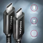 AXAGON BUCM432-CM10AB Kabel USB-C - USB-C, USB4 Gen 3x2 1m, PD 100W, 8K HD, ALU, oplot Czarny