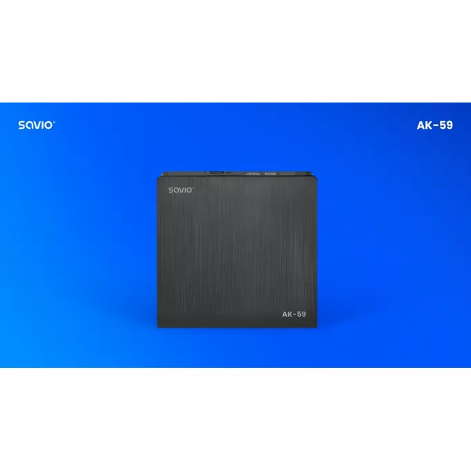Savio Zewnętrzna nagrywarka typu Slim CD/DVD R/RW, USB-C/USB-A, AK-59