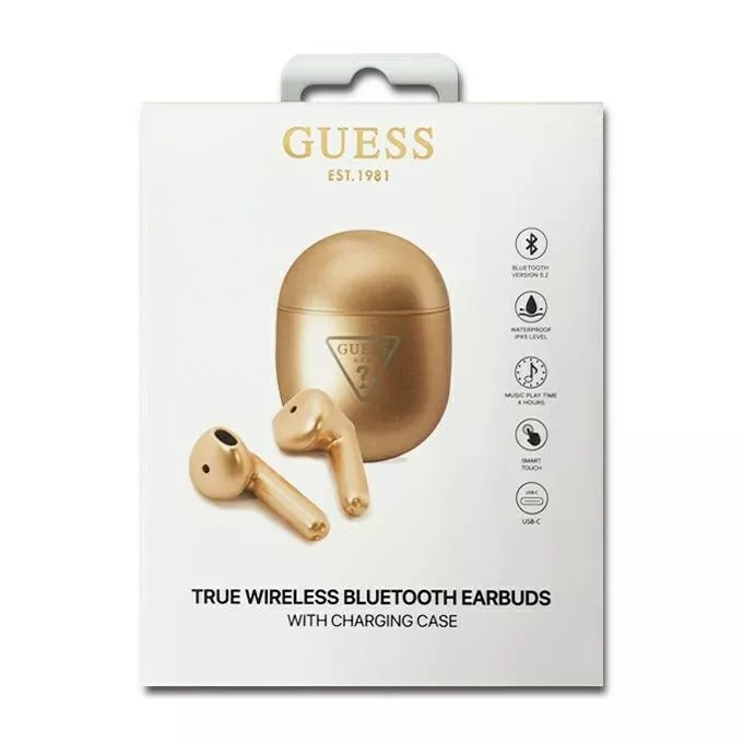 GUESS Słuchawki Bluetooth TWS GUTWST82TRD Złote