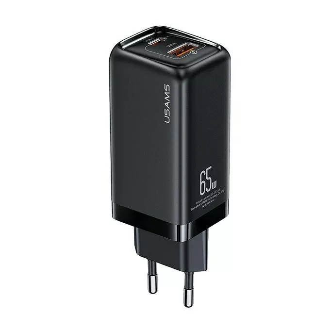 USAMS Ładowarka sieciowa T47 USB/ USB-C 65W PD Fast