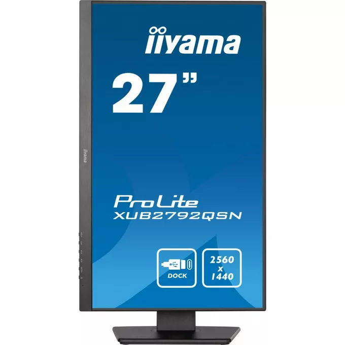 IIYAMA Monitor 27 cali XUB2792QSN-B5 IPS,QHD,USB-c Dock,HDMI,DP,HAS(150mm)