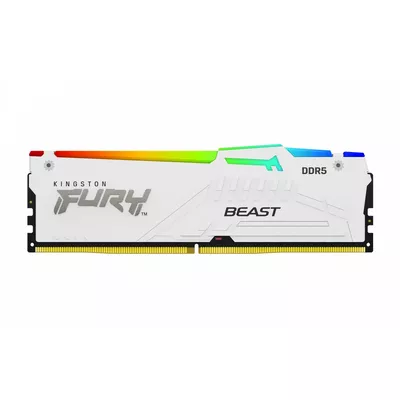 Kingston Pamięć DDR5 Fury Beast White  RGB 32GB(2*16GB)/6000 CL40