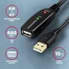 AXAGON Kabel ADR-210 USB 2.0 A-M -&gt; A-F aktywny kabel przedłużacz/wzmacniacz 10m