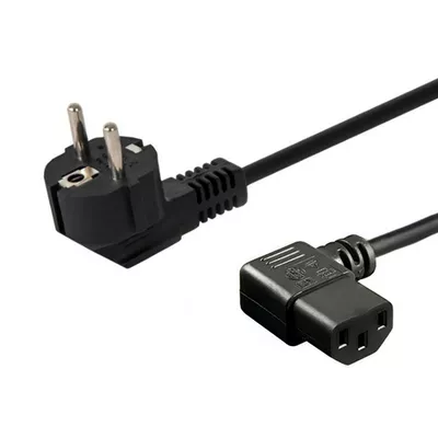 Savio Kabel zasilający Schuko (M) kątowy - IEC C13, kątowy 1,8 CL-116