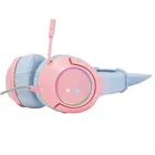 Onikuma Słuchawki gamingowe Onikuma K9 7.1 RGB Surround kocie uszy USB różowo-niebieskie