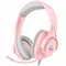 Onikuma Słuchawki gamingowe X16 RGB różowe (przewodowe)