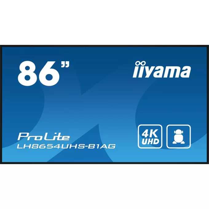 IIYAMA Monitor 86 cali LH8654UHS-B1AG 24/7, IPS, ANDROID.11, 4K, SDM, 2x10W