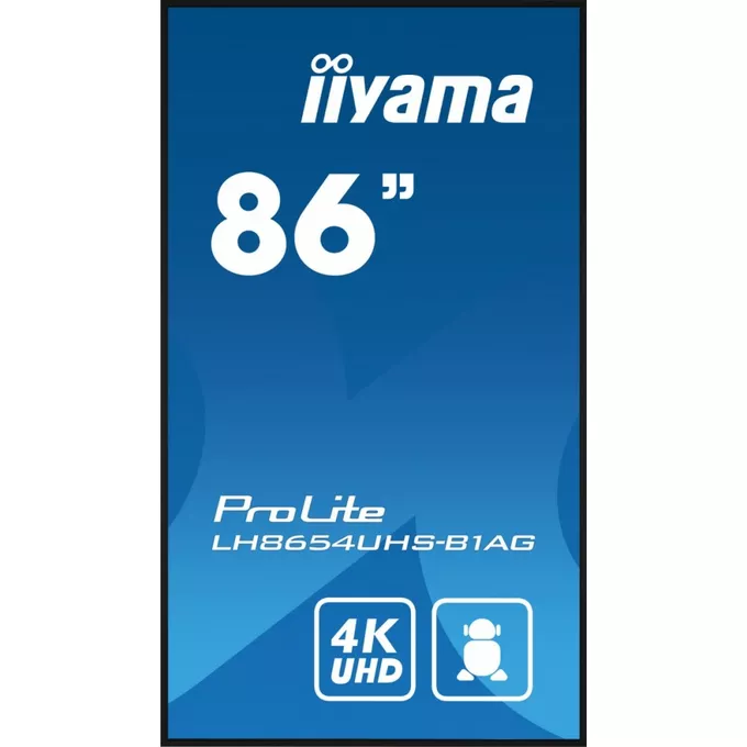IIYAMA Monitor 86 cali LH8654UHS-B1AG 24/7, IPS, ANDROID.11, 4K, SDM, 2x10W