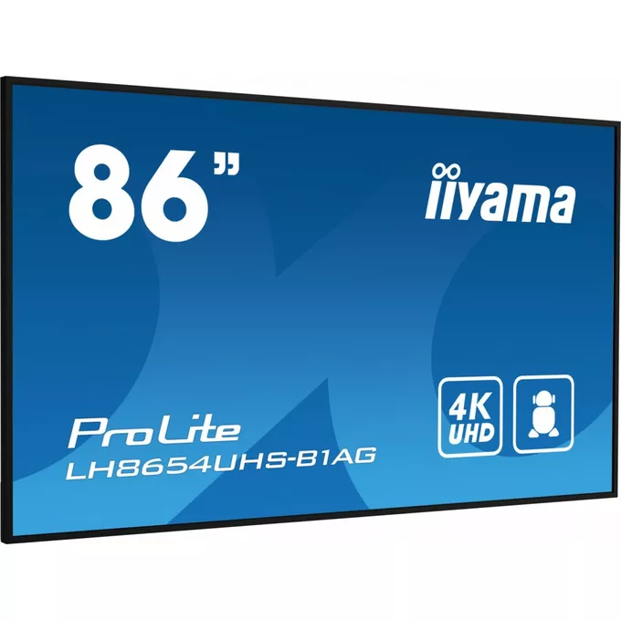 IIYAMA Monitor 86 cali LH8654UHS-B1AG 24/7, IPS, ANDROID.11, 4K, SDM, 2x10W