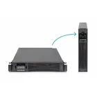 Digitus Zasilacz awaryjny UPS Online Rack 19&quot; LCD, 2000VA/2000W, 4x12V/9Ah, 8xC13, USB, RS232, RJ45