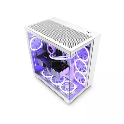 NZXT Obudowa H9 Flow z oknem Biała