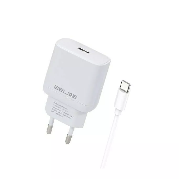 Beline Ładowarka sieciowa 25W USB-C + kabel USB-C, biała