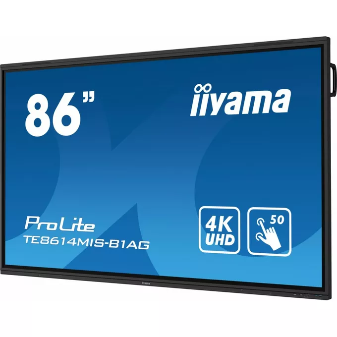 IIYAMA Monitor wielkoformatowy 85.6 cali TE8614MIS-B1AG INFRARED,50pkt,VA,4K,7H,WiFi,MIC,USB-C