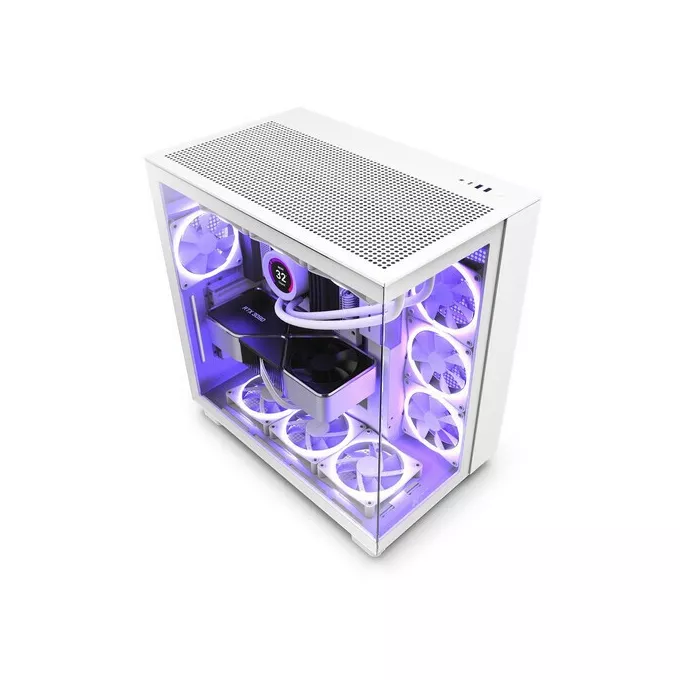 NZXT Obudowa H9 Flow z oknem Biała