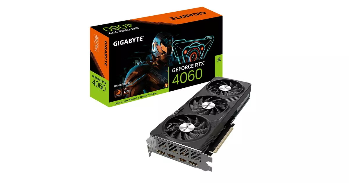 美品 GIGABYTE GeForce RTX 4060 OC 3FAN Gigabyte GeForce RTX 4060 GAMING OC 8GB GDDR6