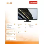 Lenovo Monitor 23.8 ThinkVision E24-28 LCD 62B6MAT3EU (bez Tiny support)
