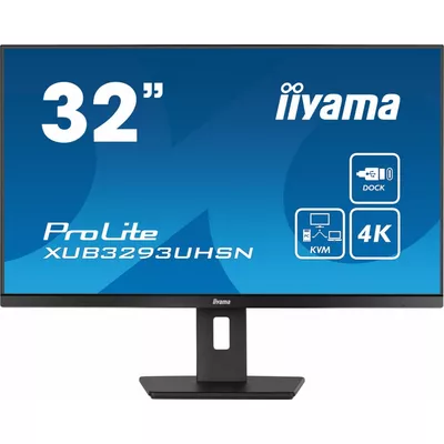 IIYAMA Monitor ProLite XUB3293UHSN 31.5 cala XUB3293UHSN-B5 IPS,4K,USB-C DOCK,KVM,SLIM,2x3W,RJ45