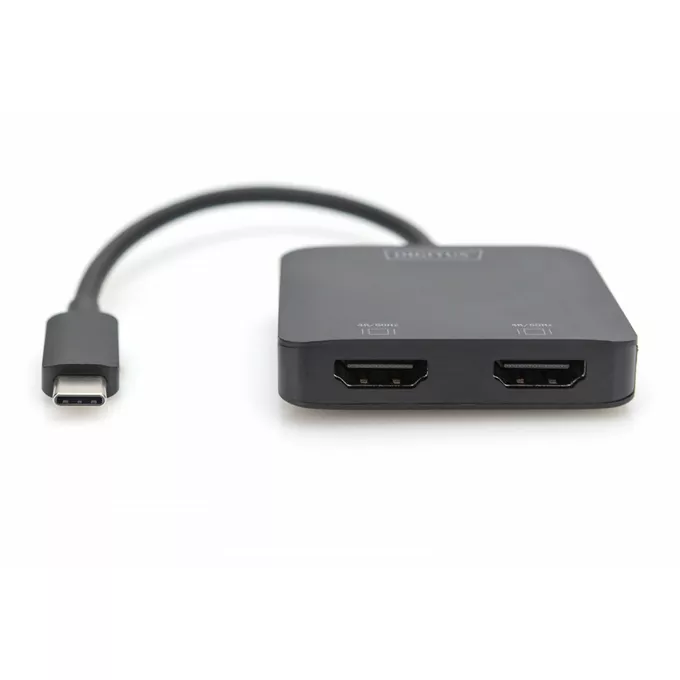 Digitus Hub/Koncentrator 2-portowy USB Typ C/2x HDMI 4K/60Hz HDR HDCP 2.2 MST
