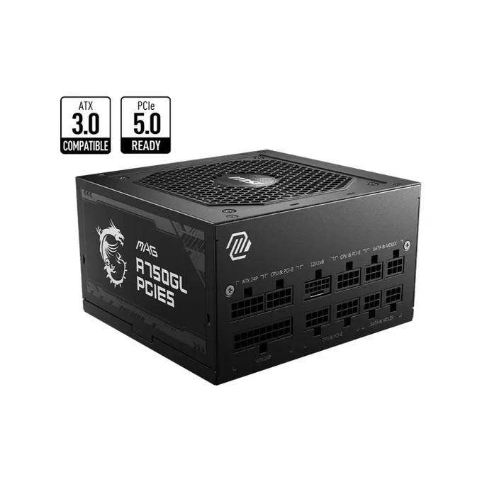 MSI Zasilacz MAG A750GL PCIE5 750W 80PLUS GOLD F.MODULAR