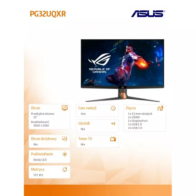 Asus Monitor 32 cale PG32UQXR
