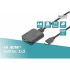 Digitus Kabel Rozdzielacz/Splitter HDMI 2.0 UHD 4K 60Hz Typ HDMI A/2xHDMI A M/Ż 0,5m Czarny