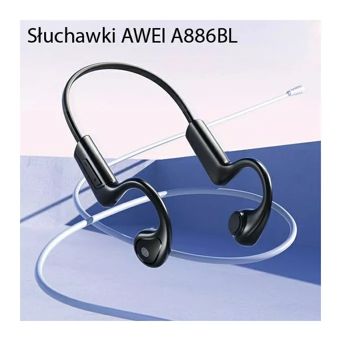 AWEI Słuchawki bluetooth A886BL przewodnictwo powietrzne