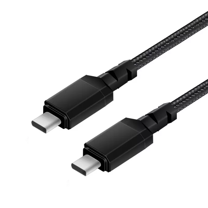 Maclean Kabel 2x USB-C 100W 1m wspierajacy PD przesyl danych do  10Gbps MCE491 Czarny