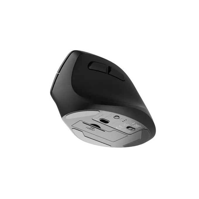 Natec Mysz bezprzewodowa wertykalna Crake 2 2400 DPI Bluetooth 5.2 + 2.4GHz Czarna