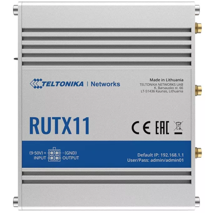 TELTONIKA Router LTE RUTX11(Cat 6), WiFi, BLE, GNSS, Ethernet