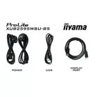 IIYAMA Monitor 25 cali XUB2595WSU-B5 IPS.PIVOT.16:10.USB.DP.HDMI.VGA.2x2W.  300(cd/m2).HAS(150mm)