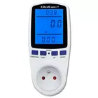 Qoltec Watomierz licznik zużycia energii PM0626 | 3680W | 16A | LCD