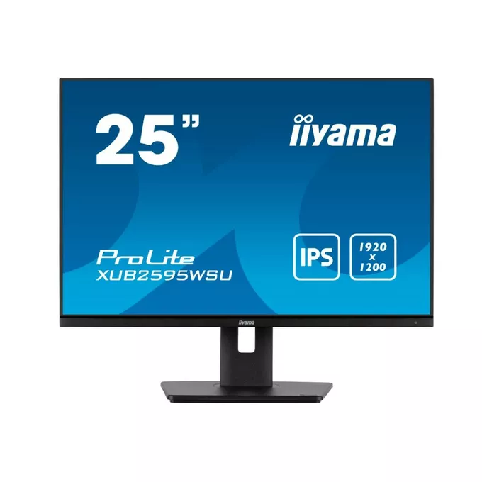 IIYAMA Monitor 25 cali XUB2595WSU-B5 IPS.PIVOT.16:10.USB.DP.HDMI.VGA.2x2W.  300(cd/m2).HAS(150mm)