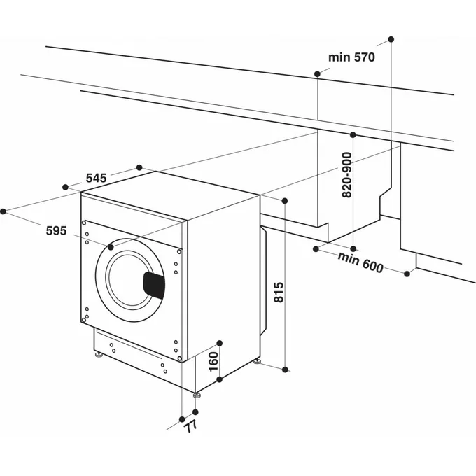 Whirlpool Pralka do zabudowy BIWMWG81485PL