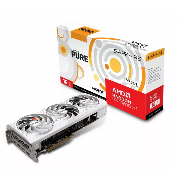 Sapphire Technology Karta graficzna RX 7800 XT PURE GAMING OC 16GB GDDR6 256bit 2DP