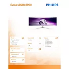 Philips Monitor Evnia 49M2C8900 49 cali Curved QD OLED 240Hz HDMI DP USB-C HAS HDR Ambiglow