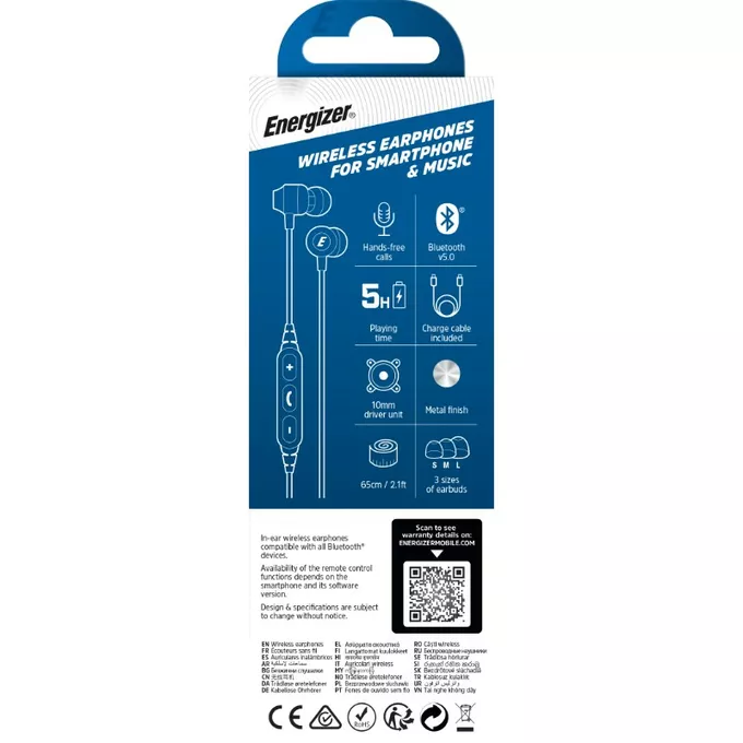 Energizer Bezprzewodowe słuchawki douszne Bluetooth V5.0