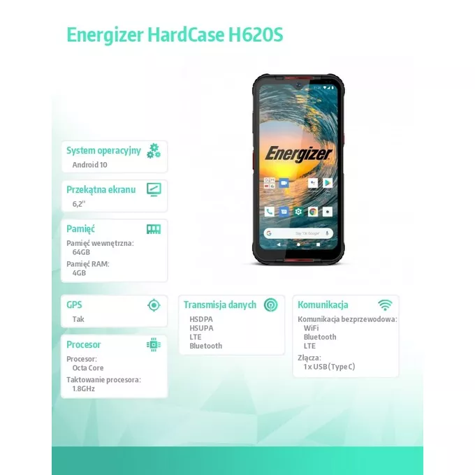 Energizer Smartfon HardCase H620S 4GB RAM 64GB Dual Sim