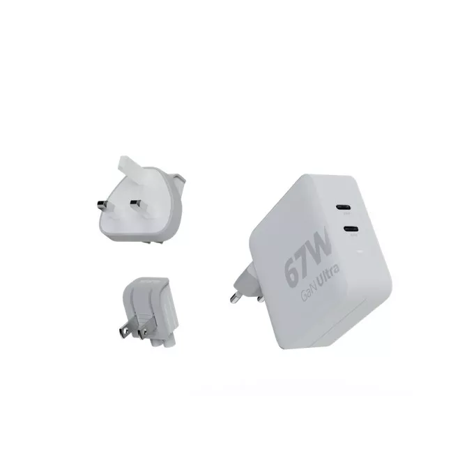Xtorm Adapter podróżny GaN Ultra 67W wtyczki EU,US,UK + kabel USB-C PD