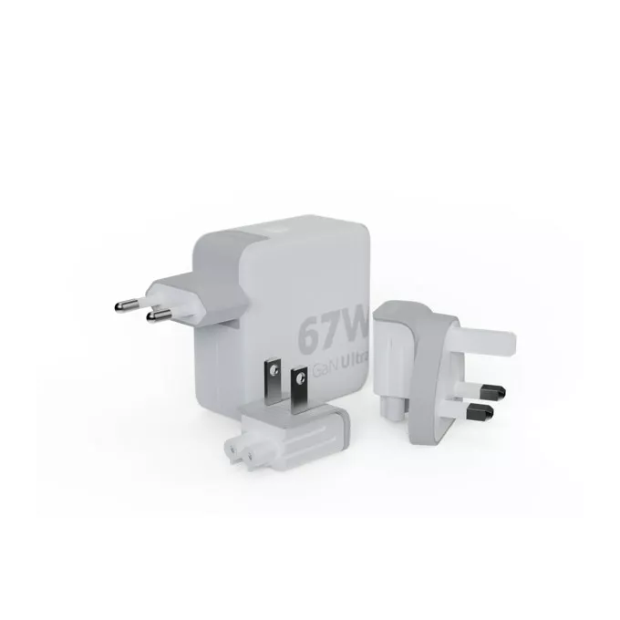 Xtorm Adapter podróżny GaN Ultra 67W wtyczki EU,US,UK + kabel USB-C PD